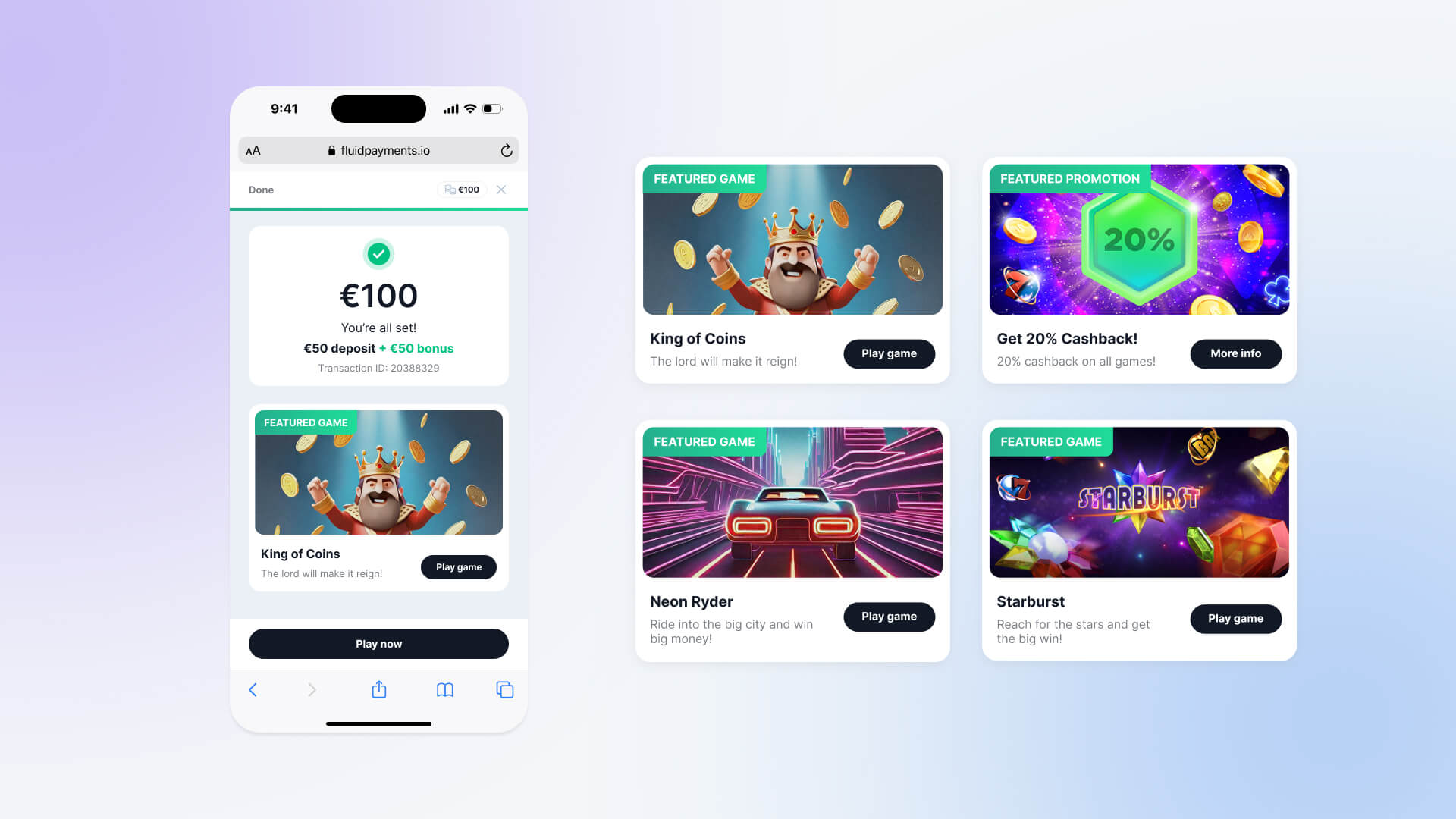 Screenshot of Success Screen promotion